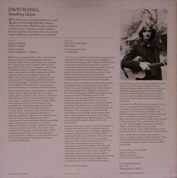 David Russell – Something Unique - 1979 Original