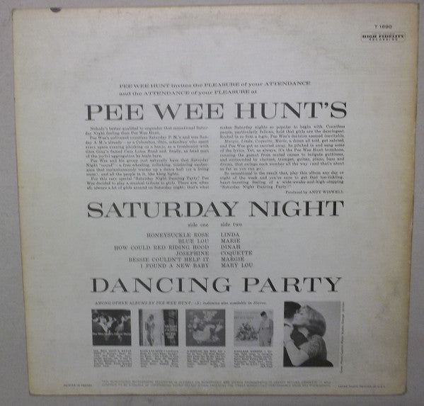 Pee Wee Hunt – Saturday Night Dancing Party - Mono Pressing