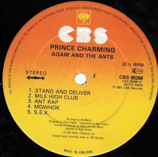 Adam And The Ants – Prince Charming - 1981 UK Original