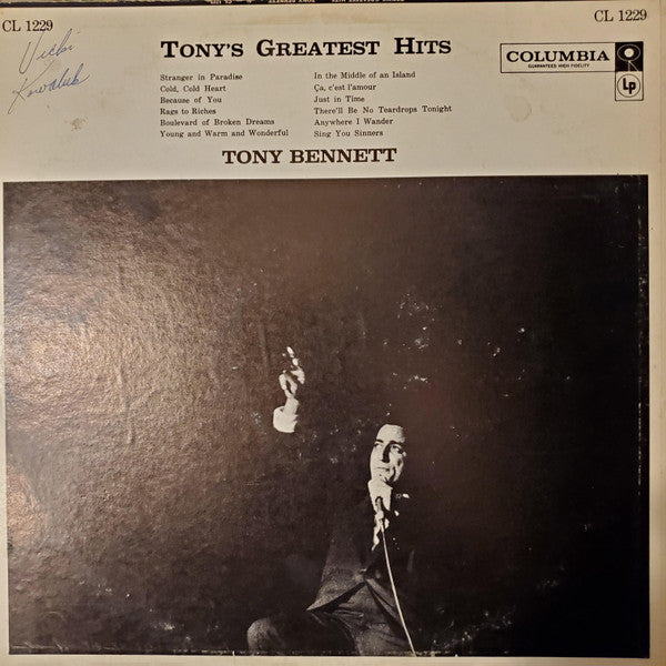 Tony Bennett – Tony's Greatest Hits - 1962 Mono Original!