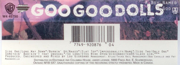 Goo Goo Dolls – A Boy Named Goo - 1995 Cassette