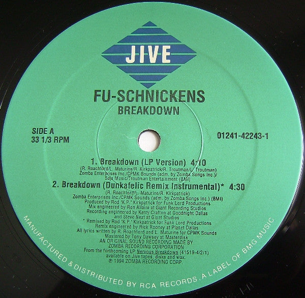 Fu-Schnickens – Breakdown - 1994 US Pressing in Shrinkwrap!