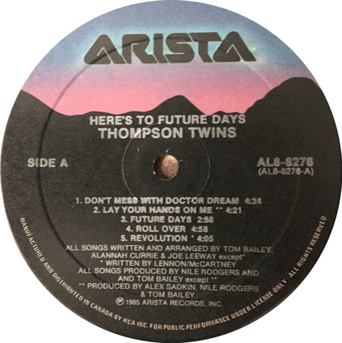 DAILY DEAL! Thompson Twins Here's To Future Days Vinyl Pursuit Inc