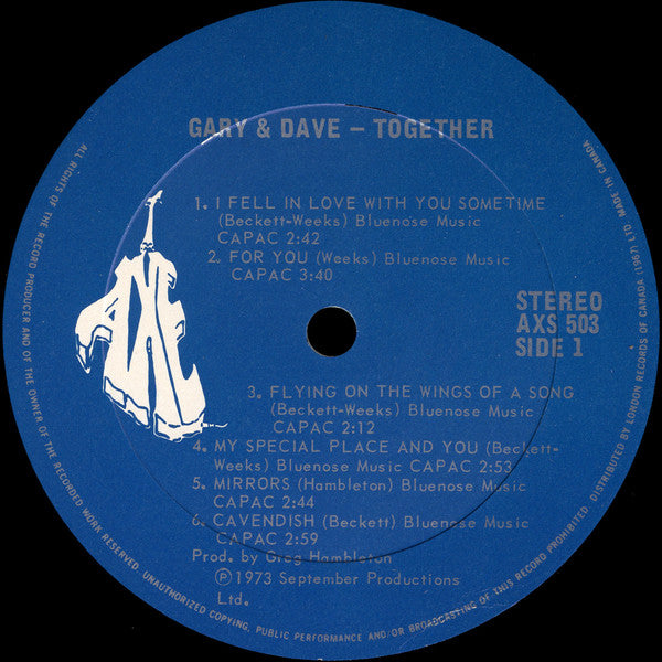 Gary and Dave – Together - 1973 in Shrinkwrap!