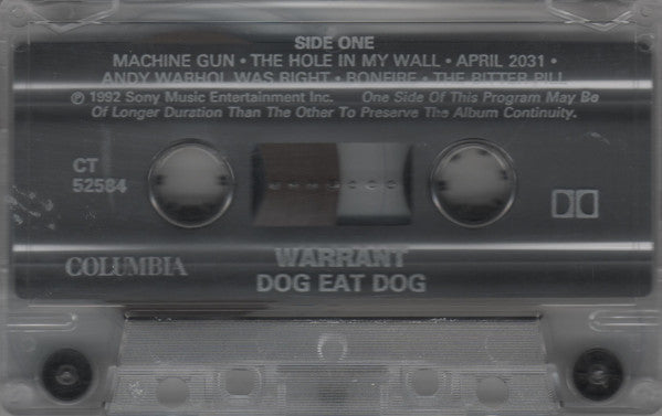 Warrant – Dog Eat Dog - 1992 Cassette