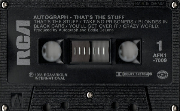 Autograph – That's The Stuff - 1985 Cassette