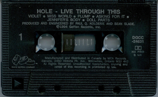 Hole – Live Through This - 1994 Cassette