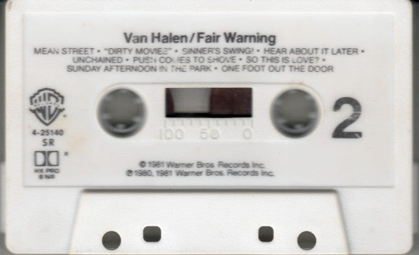 Van Halen – Women And Children First / Fair Warning - 1981 Cassette