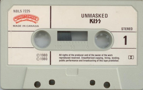 Kiss – Unmasked - 1980 Cassette