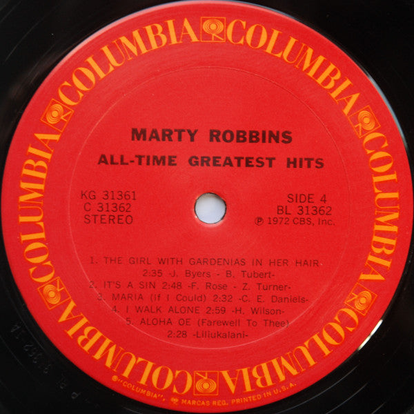 Marty Robbins – Marty Robbins' All-Time Greatest Hits - 1972 US Orginnal