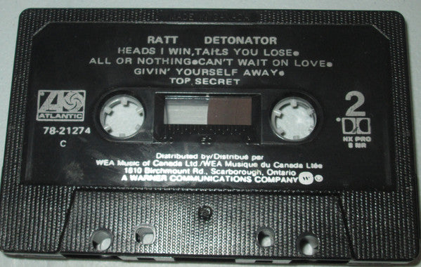 Ratt – Detonator - 1990 Cassette