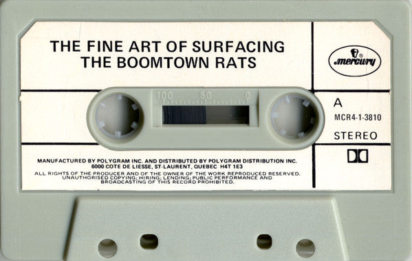 The Boomtown Rats – The Fine Art Of Surfacing - 1979 Cassette