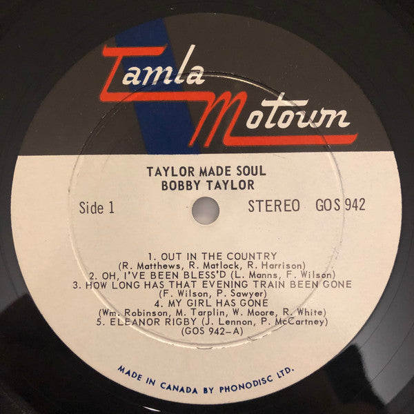 Bobby Taylor – Taylor Made Soul - 1969 Original, Rare!