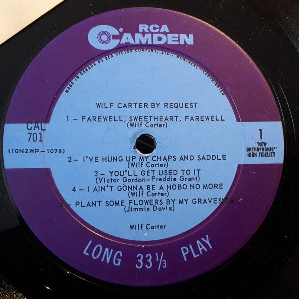 Wilf Carter – Wilf Carter By Request - 1962 Original