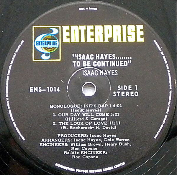 Isaac Hayes - To Be Continued - 1970 Original