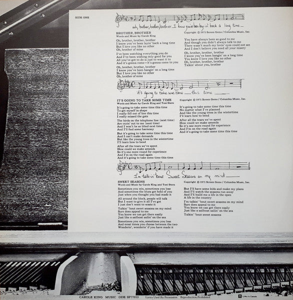 Carole King – Carole King Music - 1971 Original