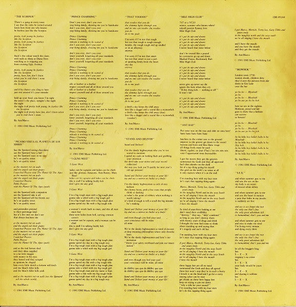 Adam And The Ants – Prince Charming - 1981 UK Original