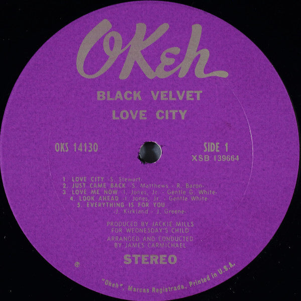 Black Velvet – Love City - 1969 US Pressing