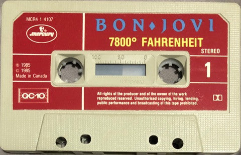 Bon Jovi – 7800° Fahrenheit - 1985 Cassette