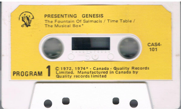 Genesis – Presenting Genesis - Cassette, Rare