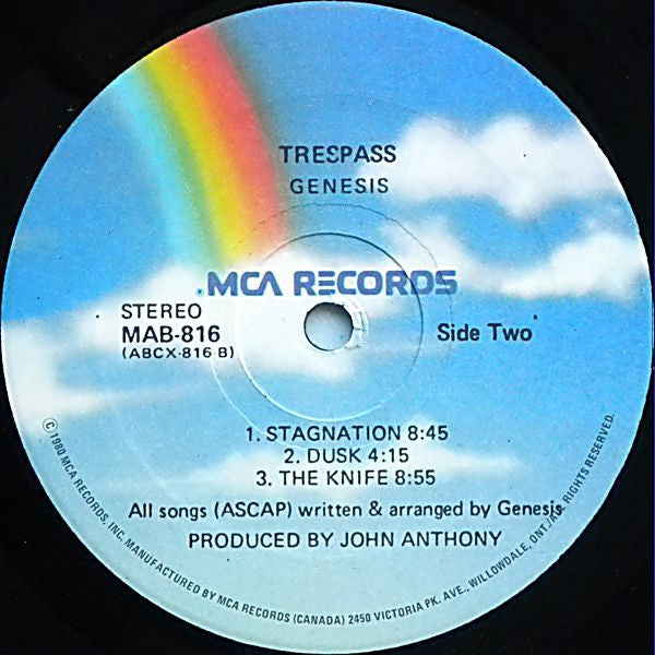 Genesis ‎– Trespass - 1980 Pressing VinylPursuit.com