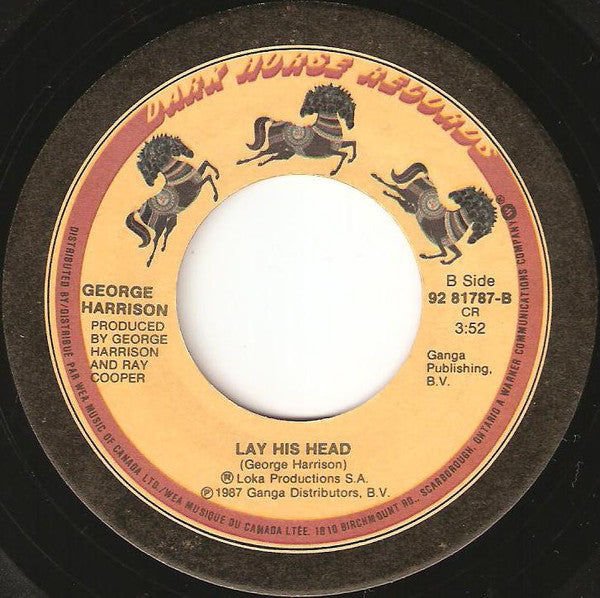 George Harrison – Got My Mind Set On You -  7" Single, 1987
