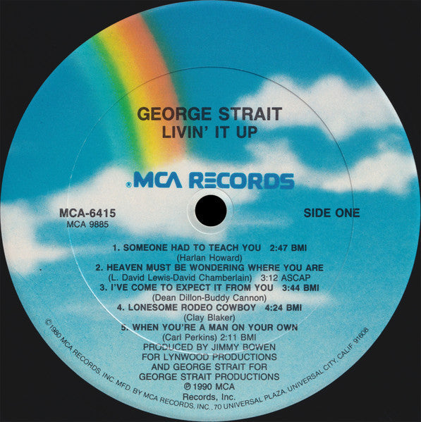 George Strait – Livin' It Up - 1990 US Pressing, Rare! VinylPursuit.com