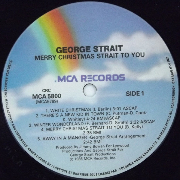 George Strait – Merry Christmas Strait To You - 1986 Original VinylPursuit.com