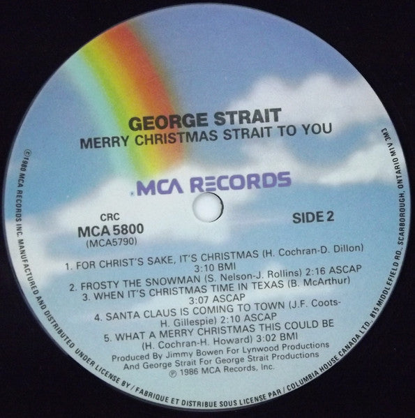 George Strait – Merry Christmas Strait To You - 1986 Original VinylPursuit.com