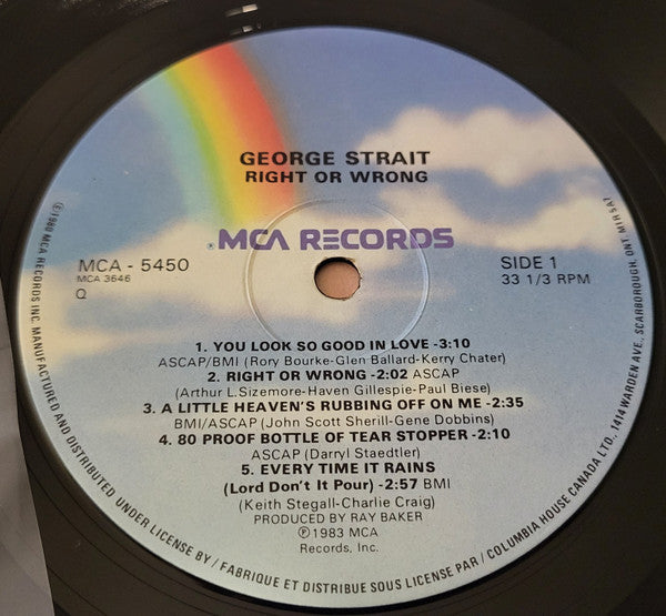 George Strait – Right Or Wrong - 1983 Original! VinylPursuit.com