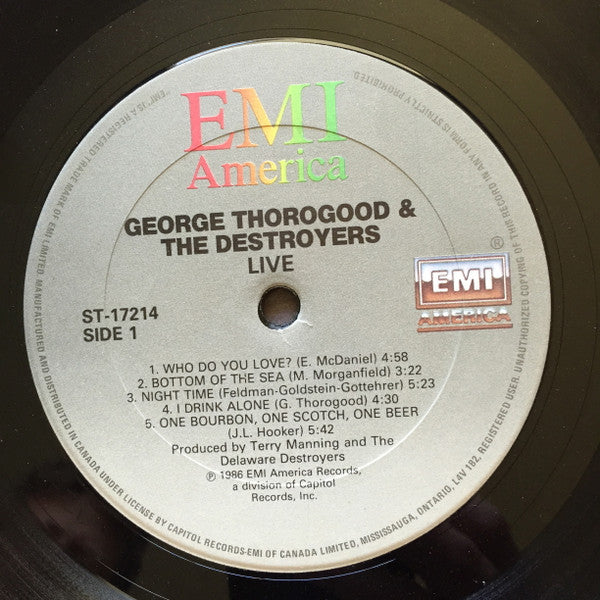 George Thorogood and The Destroyers – Live - 1986 Original