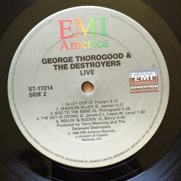 George Thorogood and The Destroyers – Live - 1986 Original