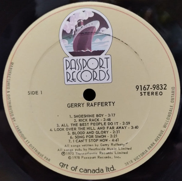Gerry Rafferty – Gerry Rafferty - 1978 Original, Bargain! VinylPursuit.com