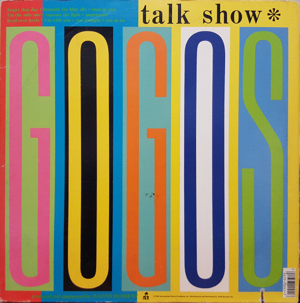 Go-Go's – Talk Show Vinyl Pursuit Inc
