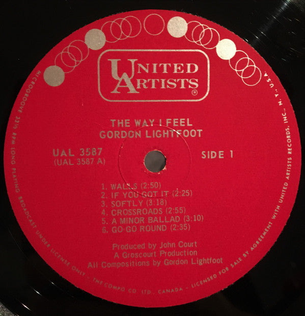 Gordon Lightfoot – The Way I Feel - 1967 MONO Original in Shrinkwrap!