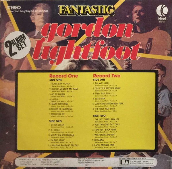 Gordon Lightfoot – Fantastic - 1975 Two-Album Set!