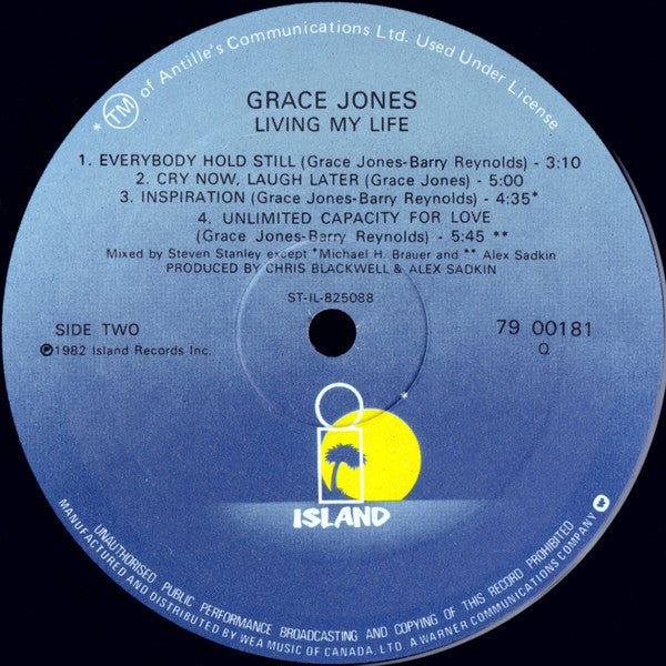 Grace Jones – Living My Life - 1982 Original!