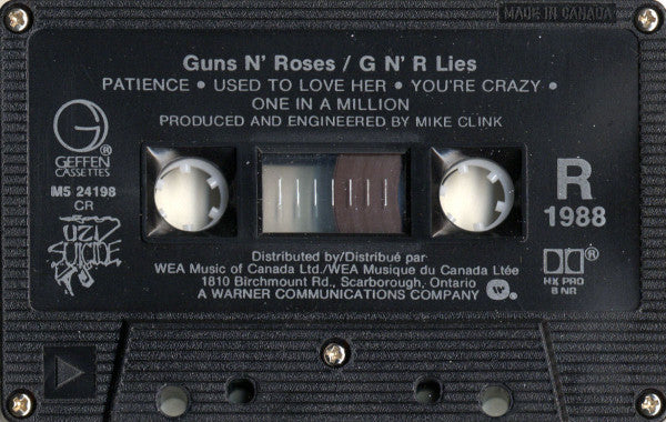 Guns N Roses – G N' R Lies - 1989, Cassette