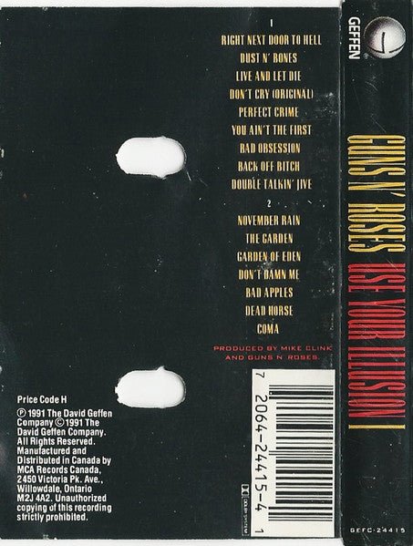 Guns N' Roses – Use Your Illusion I & II - Cassettes, 1991 Original - Vinyl Pursuit Inc