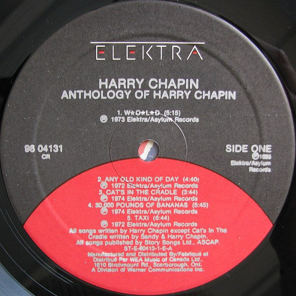 Harry Chapin – Anthology Of Harry Chapin - 1985 Original!