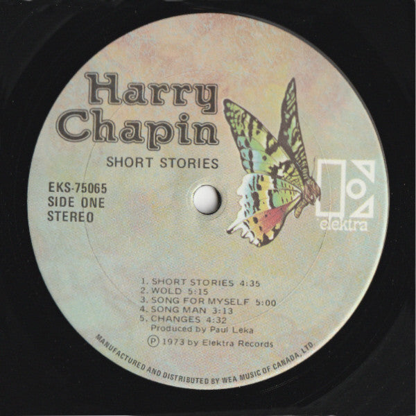 Harry Chapin ‎– Short Stories - 1973 Original!