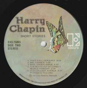 Harry Chapin ‎– Short Stories - 1973 Original!