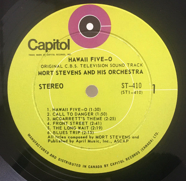 Hawaii Five-O - Original TV Soundtrack -  1969! Vinyl Pursuit Inc