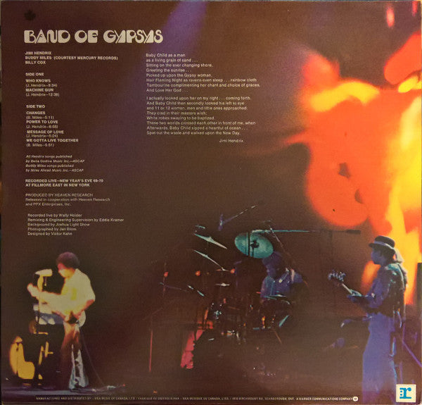 Jimi Hendrix – Band Of Gypsys - Early Pressing VinylPursuit.com