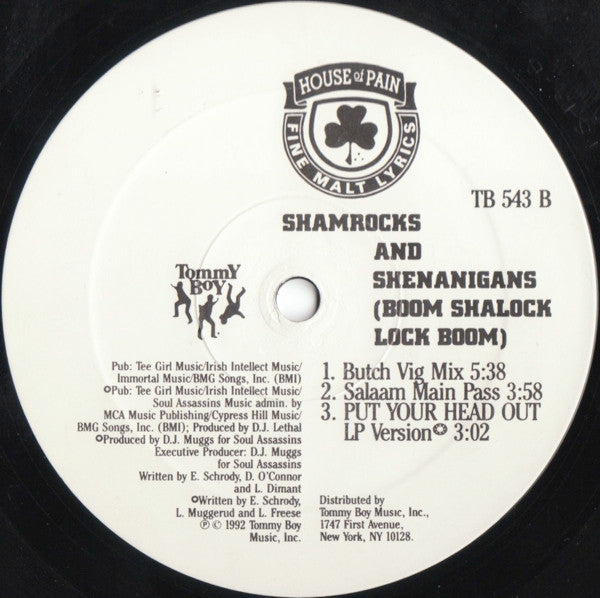 House Of Pain – Shamrocks And Shenanigans (Boom Shalock Lock Boom) - 1992 US Pressing