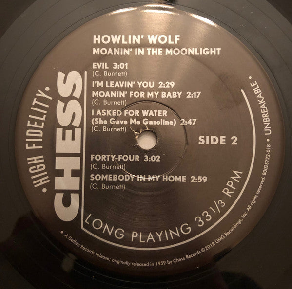 Howlin' Wolf – Moanin' In The Moonlight - MONO, 60th Anniversary Edition