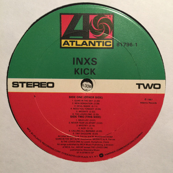 INXS‎– Kick - 1987 US Original VinylPursuit.com