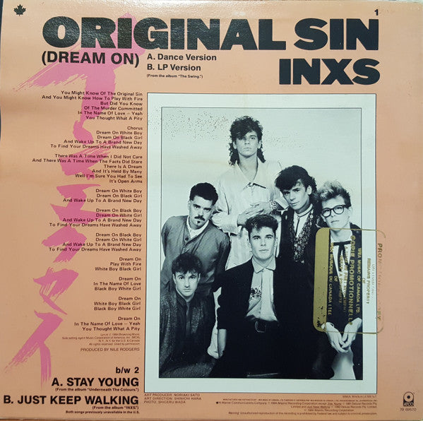 INXS – Original Sin (Dream On) - 1984