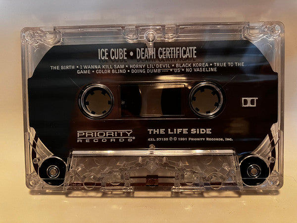 Ice Cube – Death Certificate - Cassette, 1991 US Original VinylPursuit.com