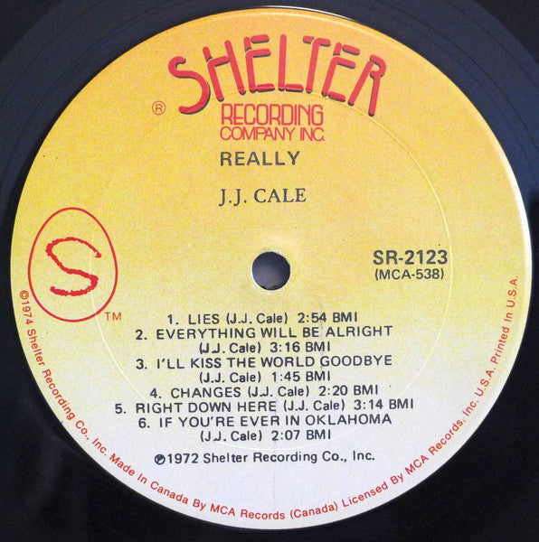 JJ Cale – Really - 1974 – Vinyl Pursuit Inc